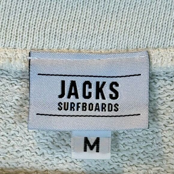 Jacks Surfboards Off White Women's Distressed Button Up Shacket Medium - Picture 4 of 9